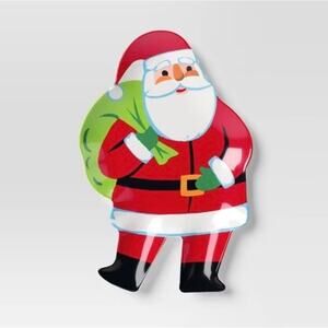 Wondershop Santa Cookie Plate 7.3” Red Melamine Christmas BPA-Free NEW
